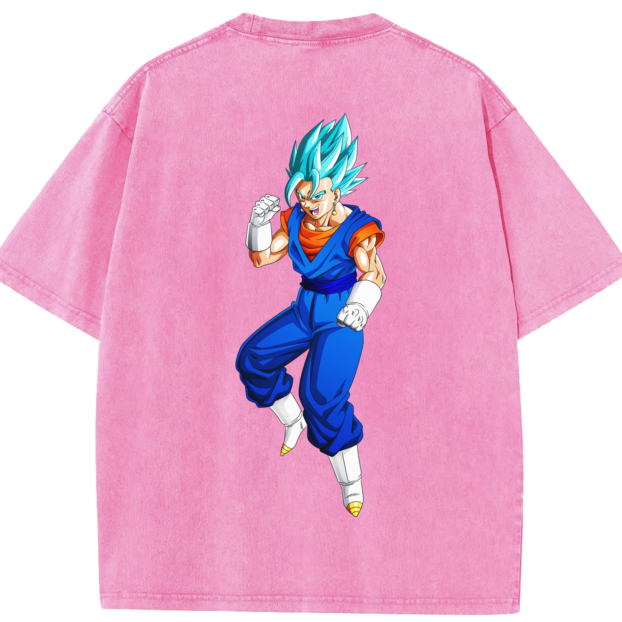 （画像用） ドラゴンボール ベジット DRAGON BALL Vegetto 綿100% ヴィンテージ風 半袖Tシャツ（背面プリント）